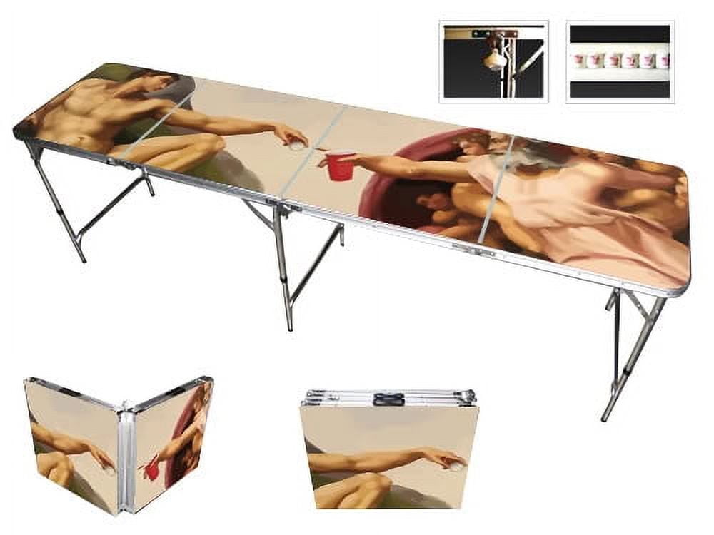 8' Foldable Beer Pong Table for 2-4 Players - Sistine Design