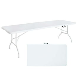18'' x 72'' Granite White Plastic Folding Table with Narrow Legs
