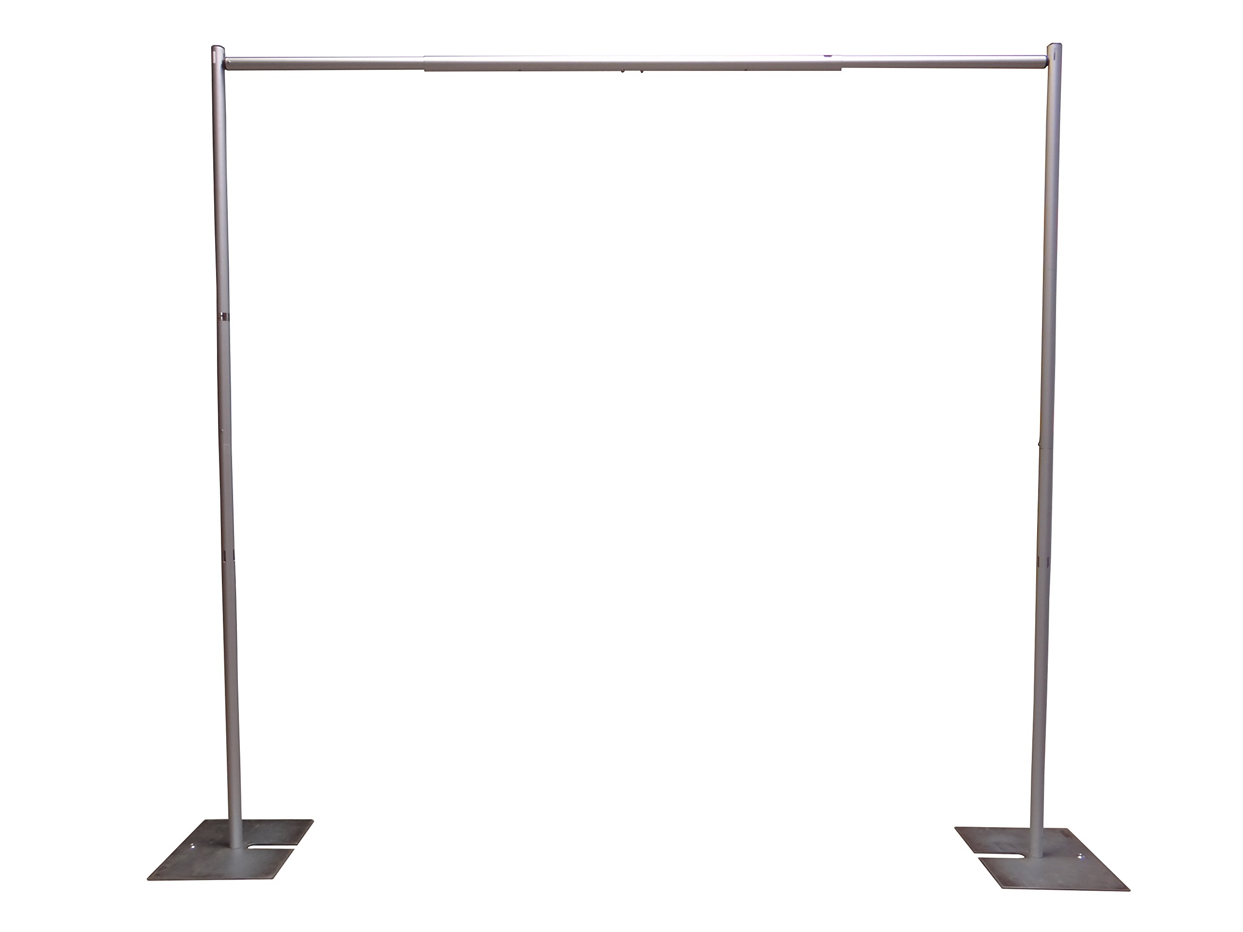 8Foot Fixed Height, Portable Pipe and Drape Backdrop Kit Dimensions