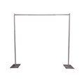 8Foot Fixed Height, Portable Pipe and Drape Backdrop Kit Dimensions