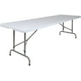 thumbnail image 1 of 8-Foot Height Adjustable Granite White Plastic Folding Event Table, 1 of 5