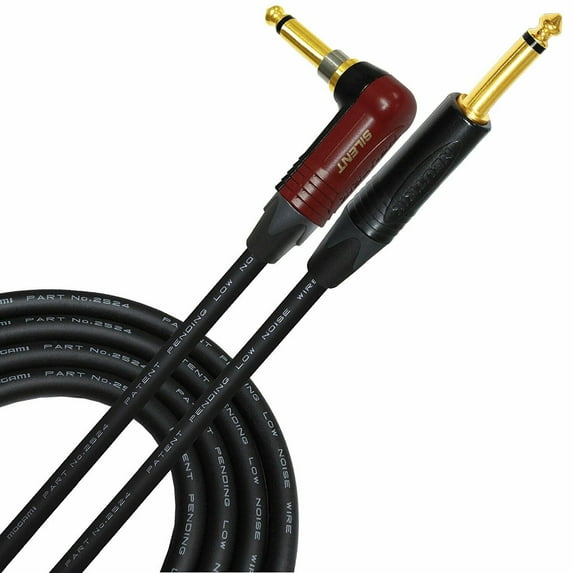 8 Foot - Mogami 2524 Guitar Bass cable OFC | Neutrik Gold Silent Switch TS HiFi