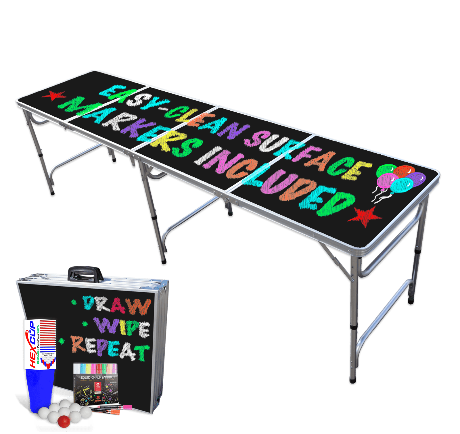8Foot Professional Beer Pong Table Dry Erase Edition