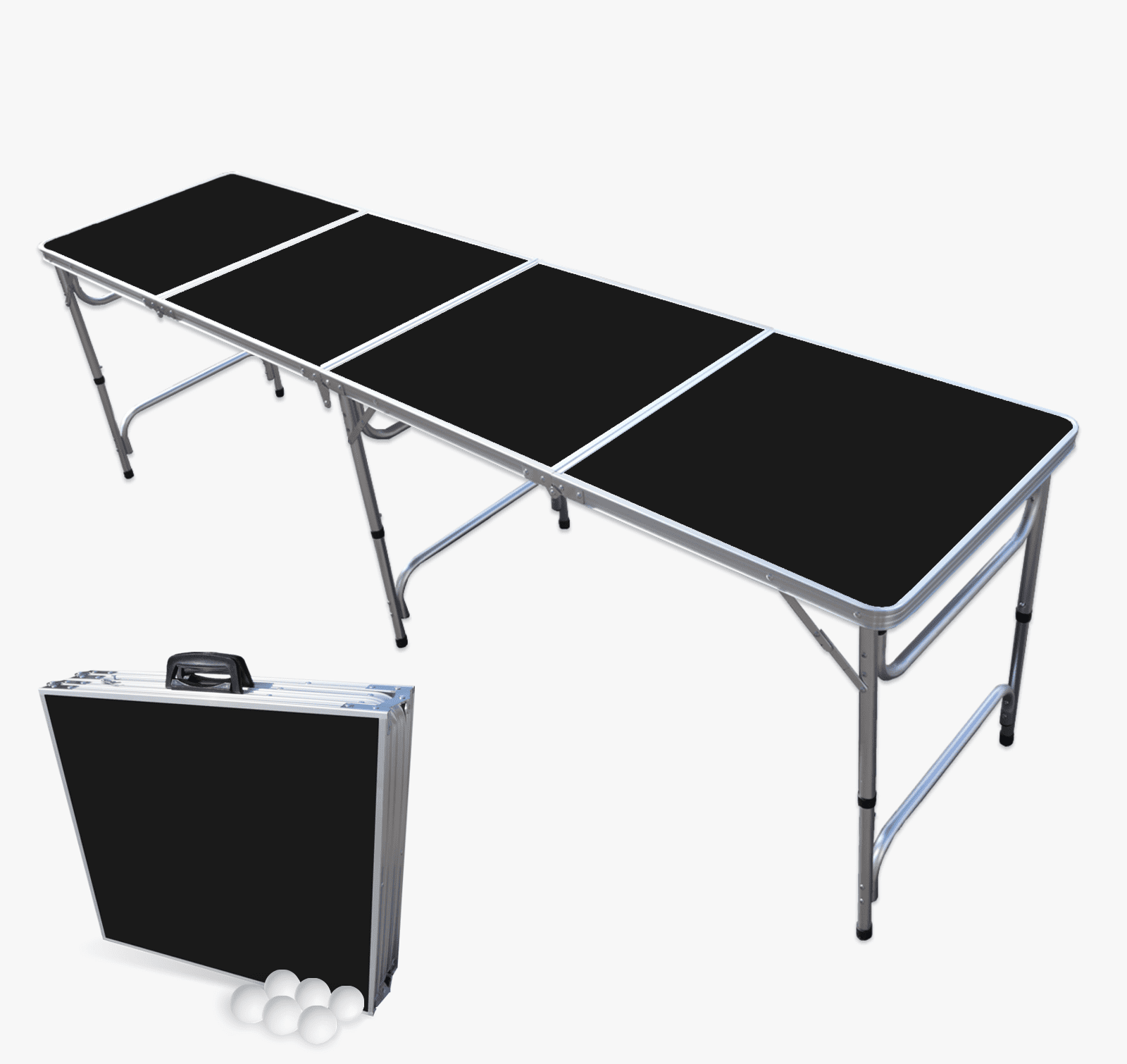8-Foot Professional Beer Pong Table With Optional Cup Holes, LED Lights, Dry Erase Surface & Party Pong Graphics - Choose Your Table Model