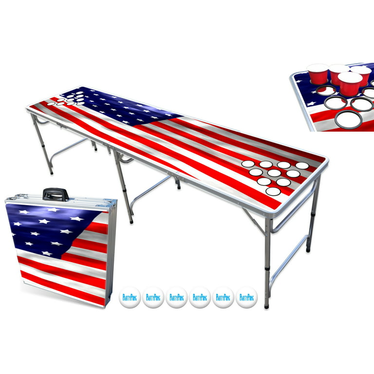 8-Foot Professional Beer Pong Table w/ Cup Holes - Splash Edition 