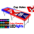 thumbnail image 1 of 8-Foot Professional Beer Pong Table w/ Cup Holes & LED Glow Lights - Beer Pong Edition, 1 of 8