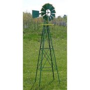 8 Foot Tall Metal Steel Tower Outdoor Garden Farm Wind Mill Decoration