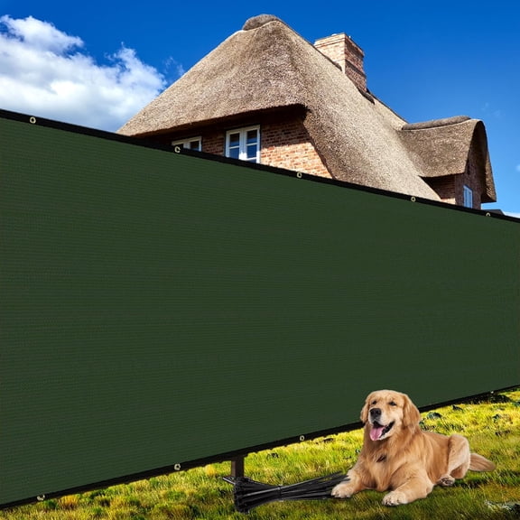 8 Foot by 50 Foot Heavy Duty 170 GSM Privacy Screen Mesh Shade Net Green