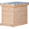 thumbnail image 1 of 8 Frame Bee Hive, Compelte Bee Hive Starter Kit Includes 1 Deep Brood Honey Bee Hives Box, 1 Medium Super Bee Box with Beehive Frames and Foundation Sheets, 1 of 8
