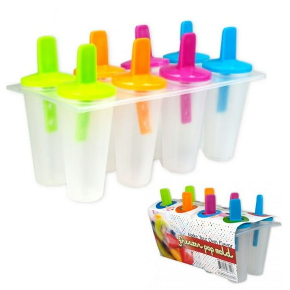 8 Freezer Ice Pop Maker Mold Popsicle Dessert Ice Cream Frozen Pops Cake Treats