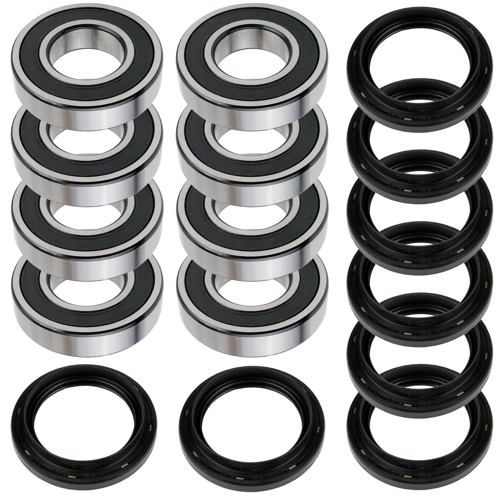 2 Front Or Rear Wheel Knuckle Bearing & Seal Set For Yamaha Wolverine 700 Yxe70 (2016-2017) – Chrome Plated