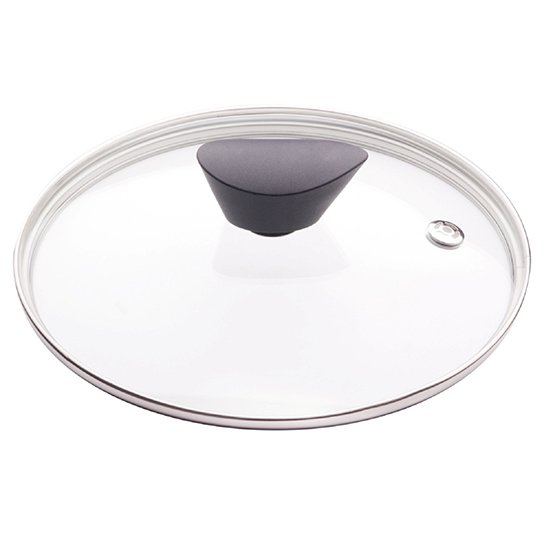 Glass Lid for Frying Pan, Fry Pan, Skillet, Pan Lid with Handle Coated in  Silicone Ring,9.5/24cm, Clear
