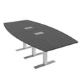 thumbnail image 1 of 8 Ft Boat Conference Table with Metal T-Bases And Electrical Units, 1 of 8