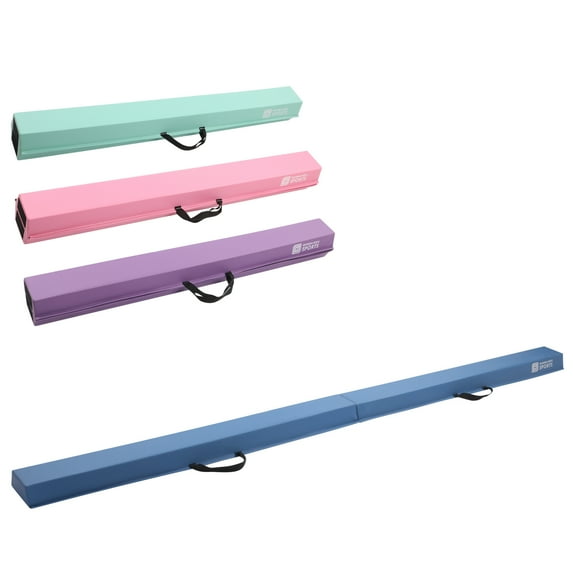 8 Ft Folding Balance Beam Anti-slip Walking Beam for Kids | Balance Training Gymnastics Equipment for Practice, Physical Therapy and Professional Home Training, Blue