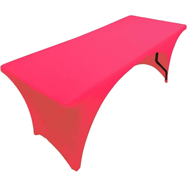 8 ft Fuchsia Spandex Tablecloth Stretch Open Back Table Cover for ...