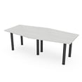 thumbnail image 1 of 8 Ft Hexagon Irregular Conference Table  Post Leg Power And Data, 1 of 5