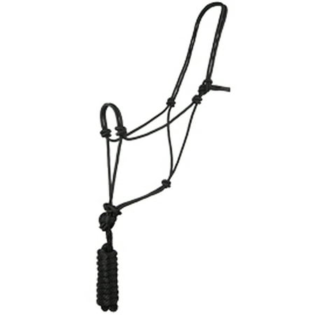 8 Ft Hilason Horse Halter Basic Poly Rope With Lead Black