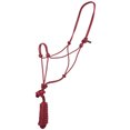thumbnail image 1 of 8 Ft Hilason Horse Halter Basic Poly Rope With Lead Burgundy, 1 of 2