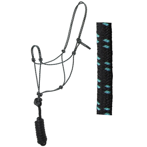 Hilason 8 Ft. Basic Two-Toned Poly Rope Halter – Durable & Lightweight