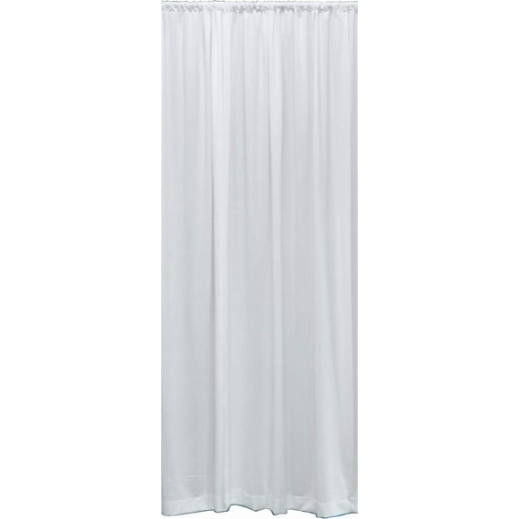 8 Ft Premier Drape Panel for use with Pipe and Drape System, 95 x 60, 4 Rod Pockets, White