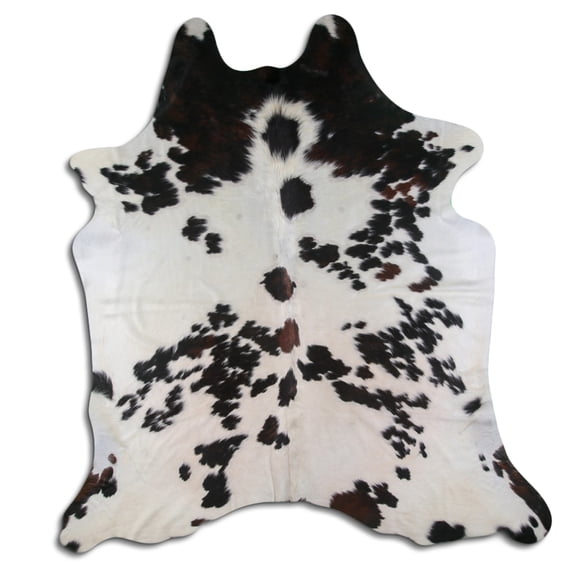 8 Ft X 7 Ft Brazilian Cowhide Skin Rug by Hilason Hair-On Leather Carpet