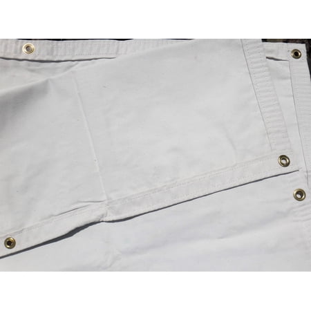 8 Ft. x 8 Ft. White 10 Oz. Canvas Tarp