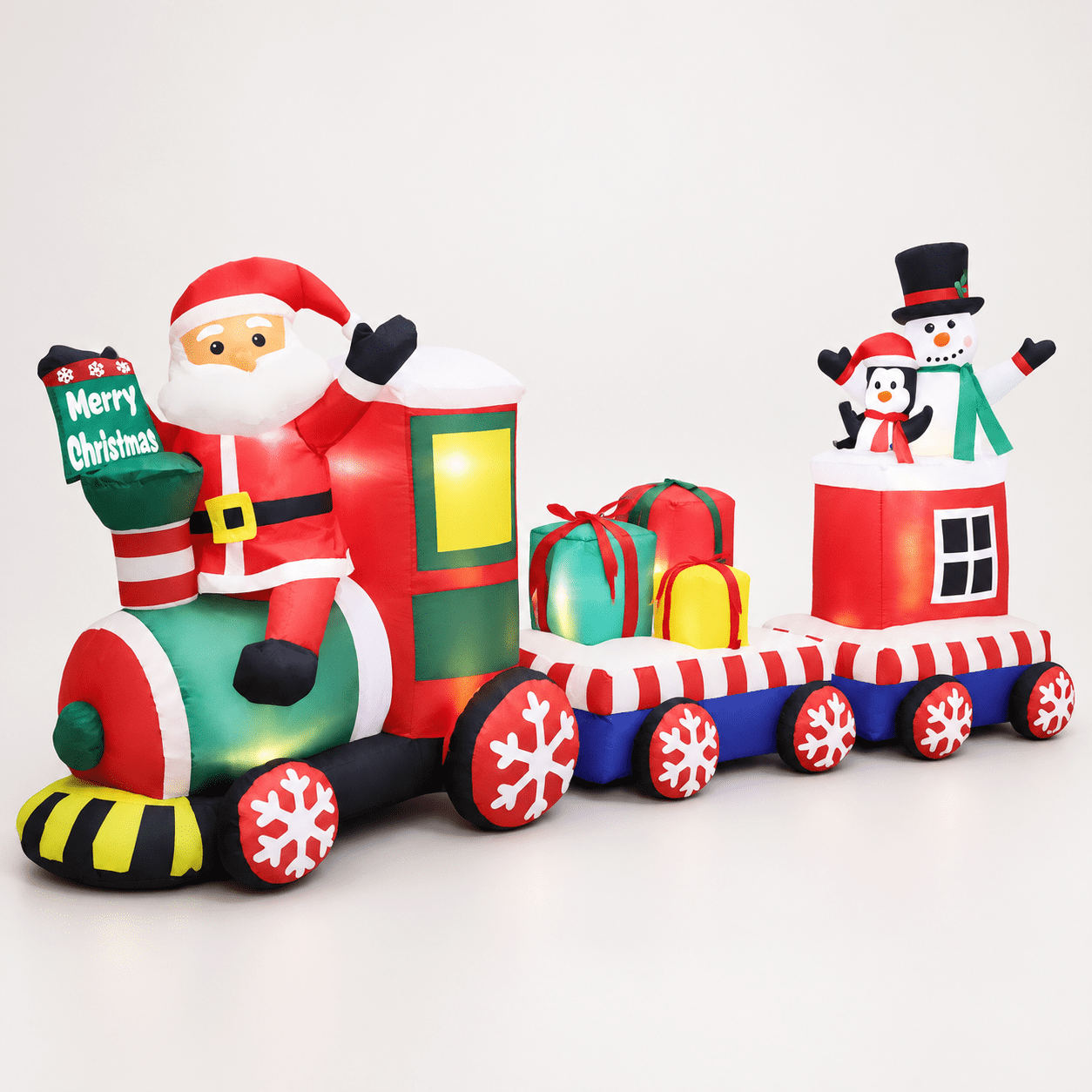 Santa Tree Snowman Inflatable 8 Ftmas Inflatable With Santa Snowman Gift Boxes - Walmart.com