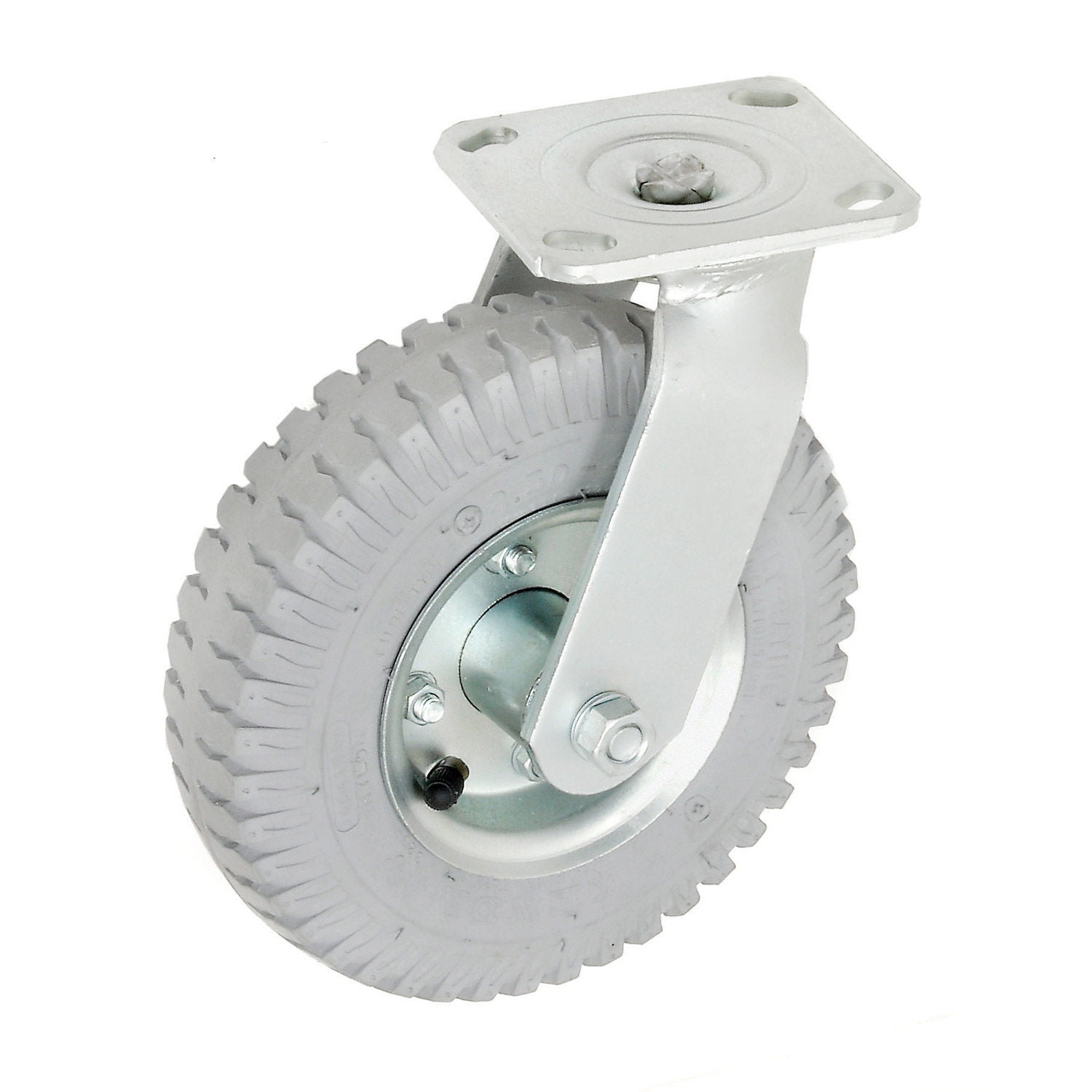 Global Industrial Swivel Plate Caster 8"" Full Pneumatic Wheel 300 lb. Capacity