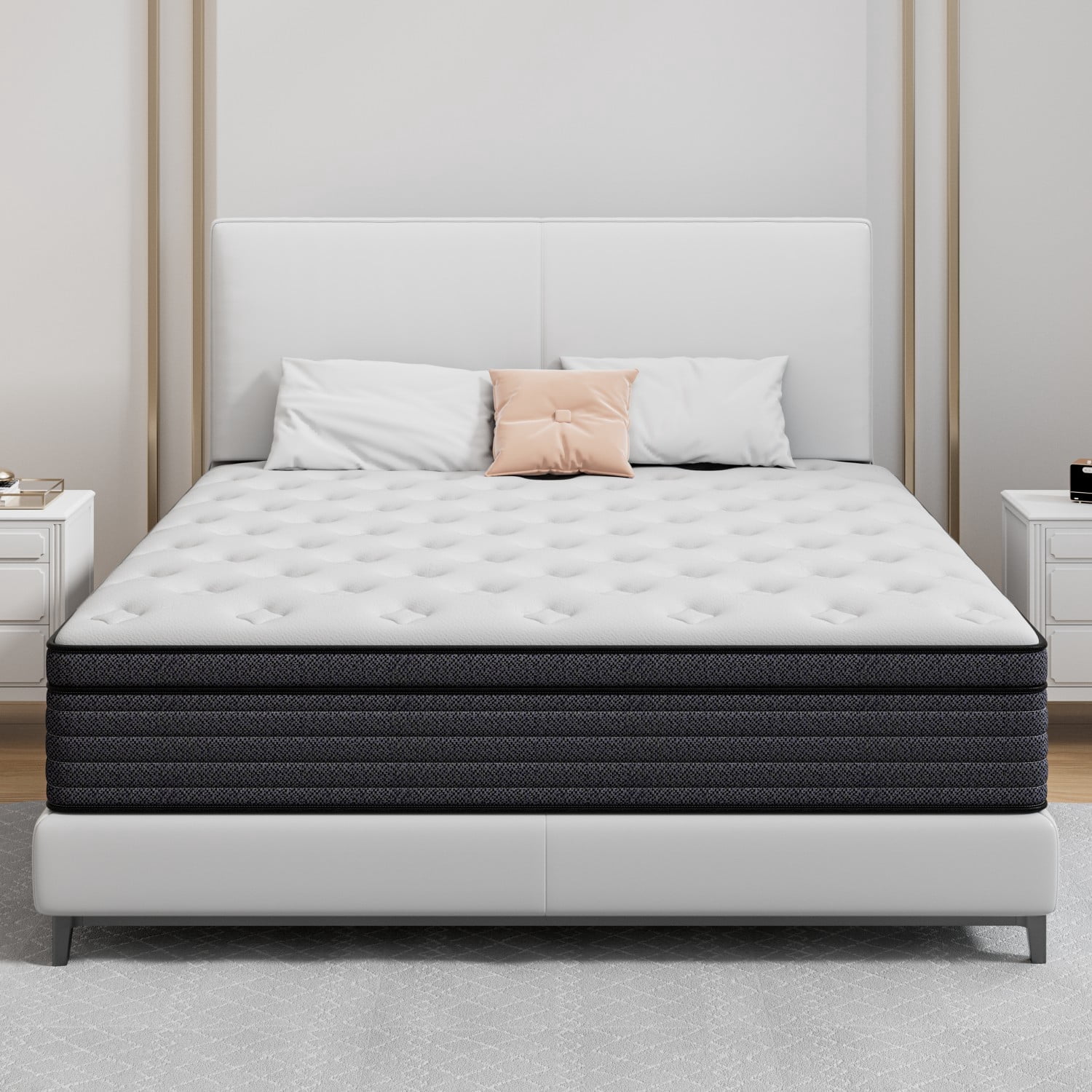 MEANDAROL 8" Full Size Hybrid Mattress,Gel Infused Memory Foam and Pocket Spring in a Box,CertiPUR-US，Medium，Adult