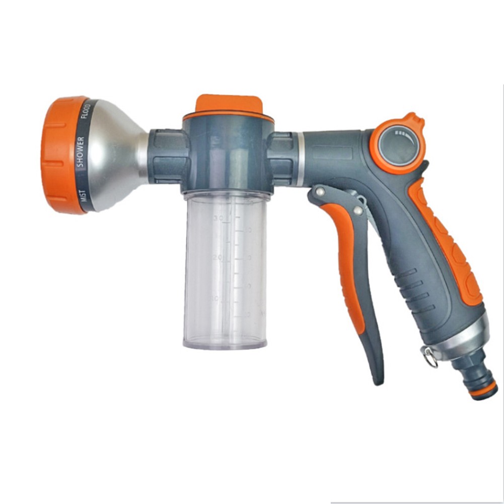 8 Function Foam Lance High Pressure Nozzle Garden Car Water Washer Sprayer Tool