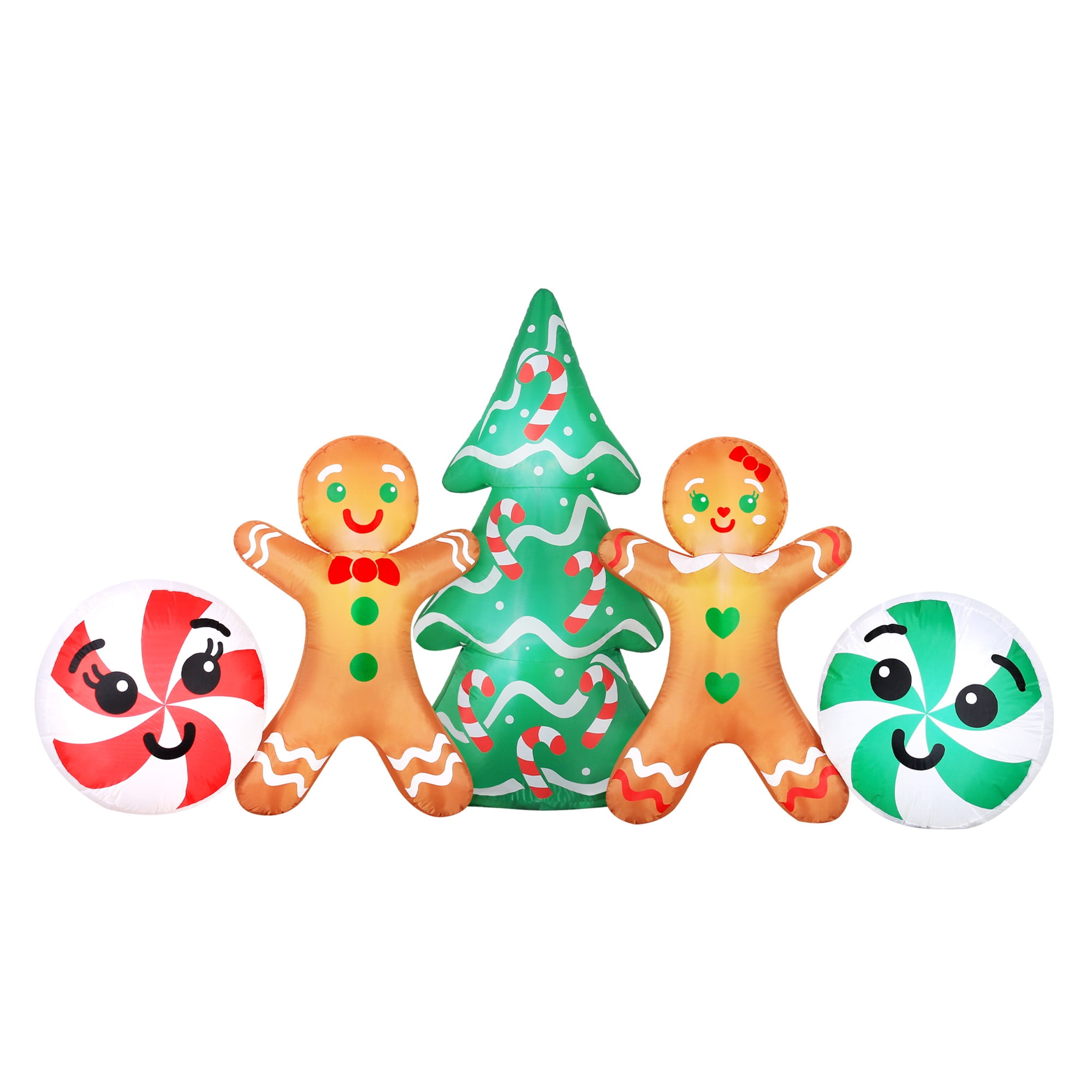 Holiday Time Christmas Gingerbread Scene Inflatable, 8FT