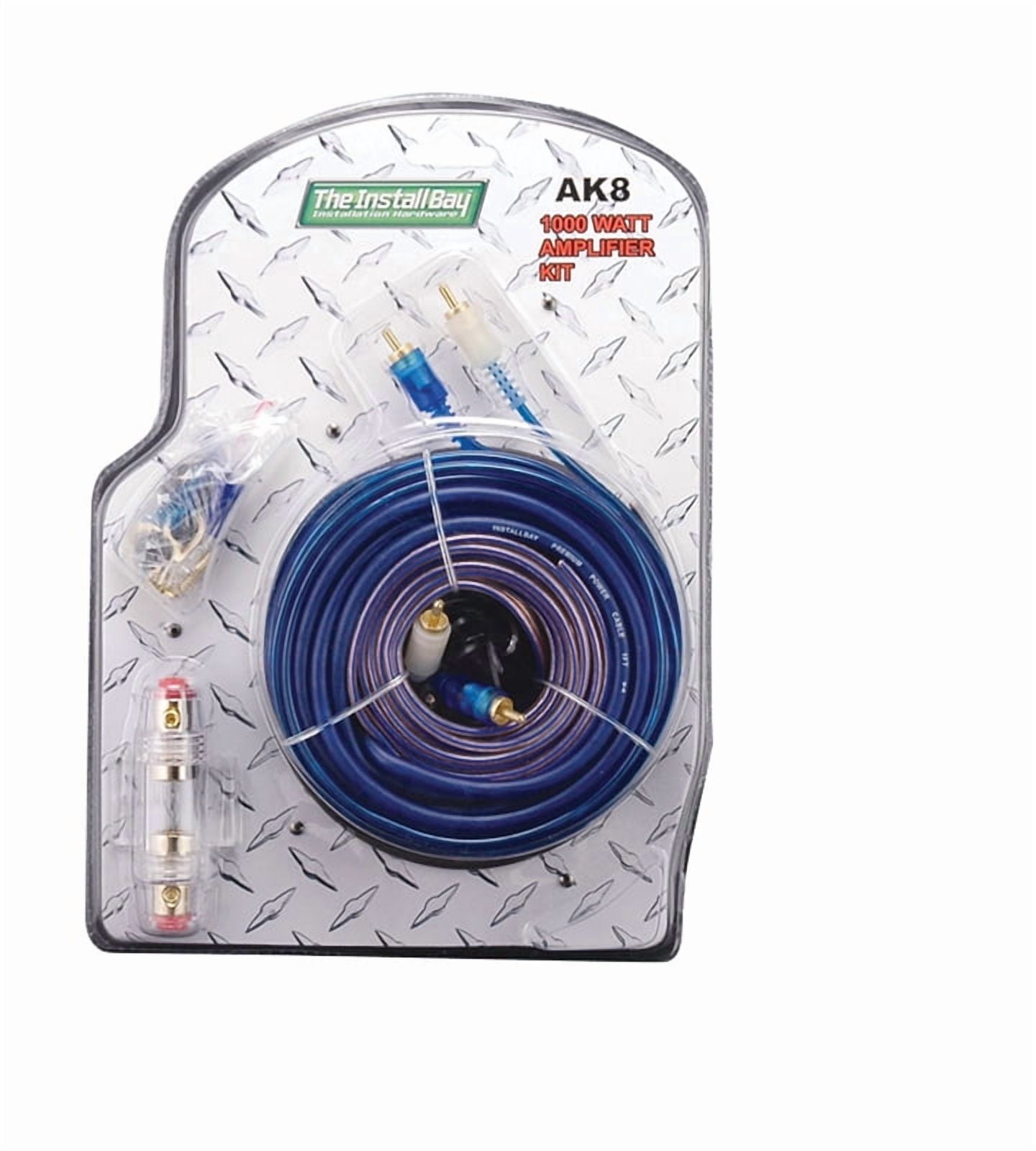 Black Diamond DIA-AK8 8-Gauge Amplifier Wiring Kit – Up To 840W, Complete Amp Wire Kit