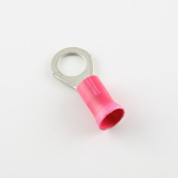 8 Ga. Insulated Ring Terminals, 3/8" Stud - (pack of 25)