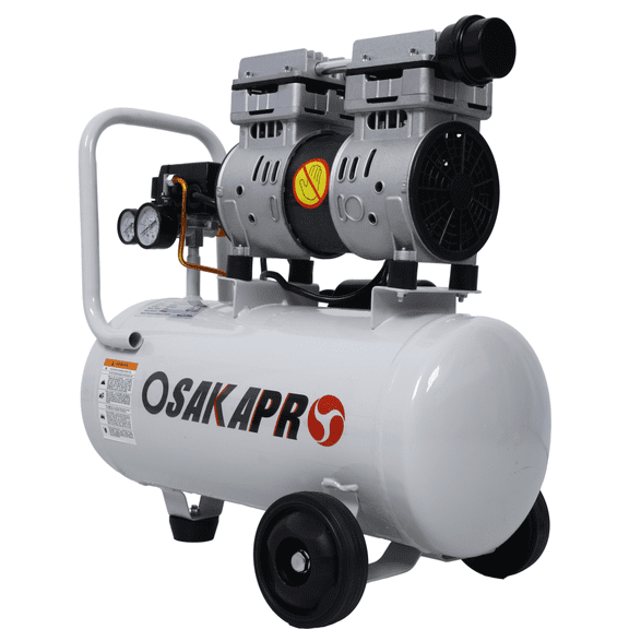 8 Gal 1.5HP Oil-Free Air Compressor 70dB Quiet Portable with Wheels & Auto Drain