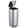 thumbnail image 1 of 8 Gallon/30L Stainless Steel Step Trash Can, Soft Close Lid, Fingerprint Resistant, Removable Inner Bucket, Kitchen Garbage Bin, Silver, 1 of 8