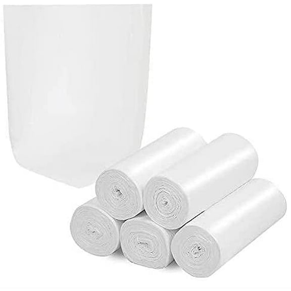 8 Gallon Compostable Trash Bags Inwaysin Tall Kitchen Garbage Bags Recycling Unscented Strong Wastebasket Bin Liners Medium Trash Can Liners for Bathroom,Bedroom,Office,Car (White)