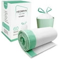 thumbnail image 1 of 8 Gallon Drawstring Trash Bags-0.79 Mil Ultra Strong Medium Trash Can Liners for Kitchen/Office, Unscented White Garbage Bags, 60 Count, 1 of 4