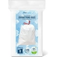 thumbnail image 1 of 8 Gallon Drawstring Trash Bags, Code A, 120 Pack – Tall Kitchen Garbage Bags, Custom Made with Premium Materials (White), 1 of 4