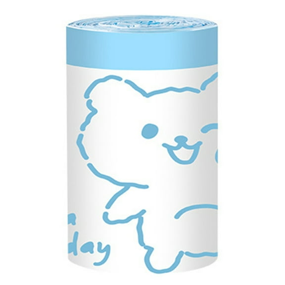 8 Gallon Kitchen Drawstring Trash Bags,1 Roller 60 Counts Heavy Duty Garbage Can Liners,Small Bathroom Garbage Bags, 60 Counts Ultra Strong Trash Can Liners For Bathroom Kitchen(Blue,17.7x19.68")