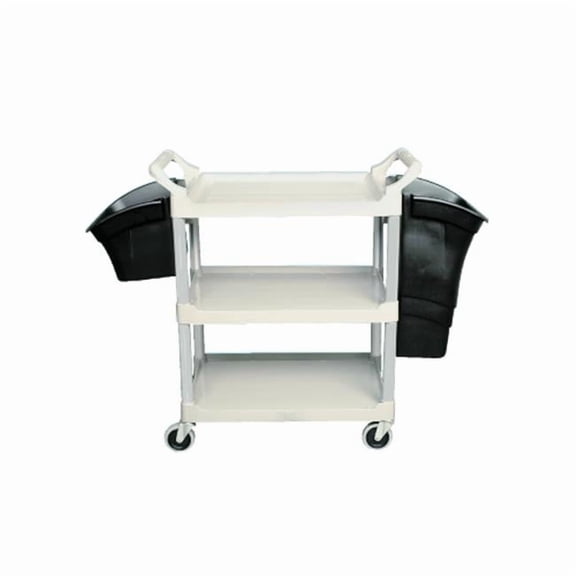 8 Gallon Refuse Plastic Bin - Black
