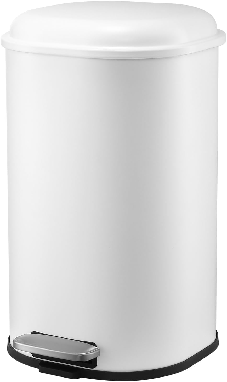 8-Gallon Soft-Close Step Trash Can, Sleek and Modern Design for Home ...