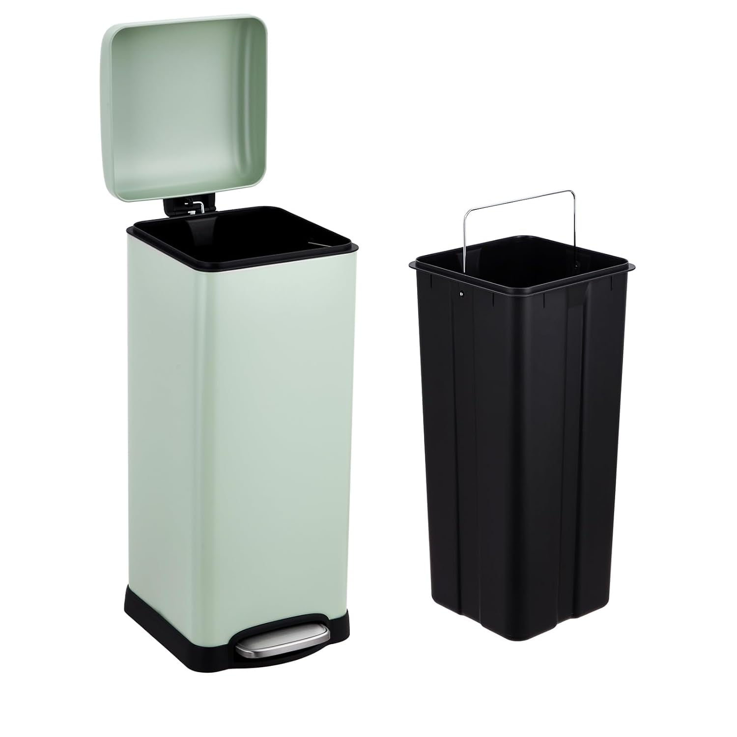 Garvee 8 Gallon Kitchen Trash Can, Fingerprint-Proof Stainless Steel ...