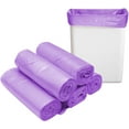 thumbnail image 1 of 8 Gallon Trash Bags Colored - Extra Thick Medium Garbage Bags 1.1 mil Strong, Leakage-Free,Unscented 30 Liter Thick for Bathroom, Office, Kitchen Waste Basket Trash Can (Purple, 100 Count), 1 of 15