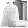 thumbnail image 1 of 8 Gallon Trash Bags Drawstring, Strong Medium Kitchen Garbage Bag White Trash Can Liners, 22" x 23", (34 Count), 1 of 4