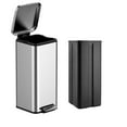 thumbnail image 1 of 8 Gallon Trash Can,30 Liter Stainless Steel Garbage Bin with Removable Inner Bucket, Square Step Recycling Bin with Soft-Close for Dining Room, Bathroom,Kitchen,Office, 1 of 7