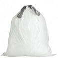 thumbnail image 1 of "8 Gallon, White, Drawstring, 0.7 MIL, 22x22, 200 Bags/Case, Garbage Bags / Trash Can Liners.", 1 of 1