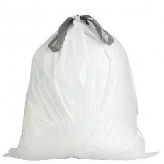 "8 Gallon, White, Drawstring, 0.7 MIL, 22x22, 200 Bags/Case, Garbage Bags / Trash Can Liners."