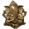 thumbnail image 1 of 8" Ganesha Wall Hanging Brass Idols | Handmade | Made In India - Brass Statue, 1 of 1