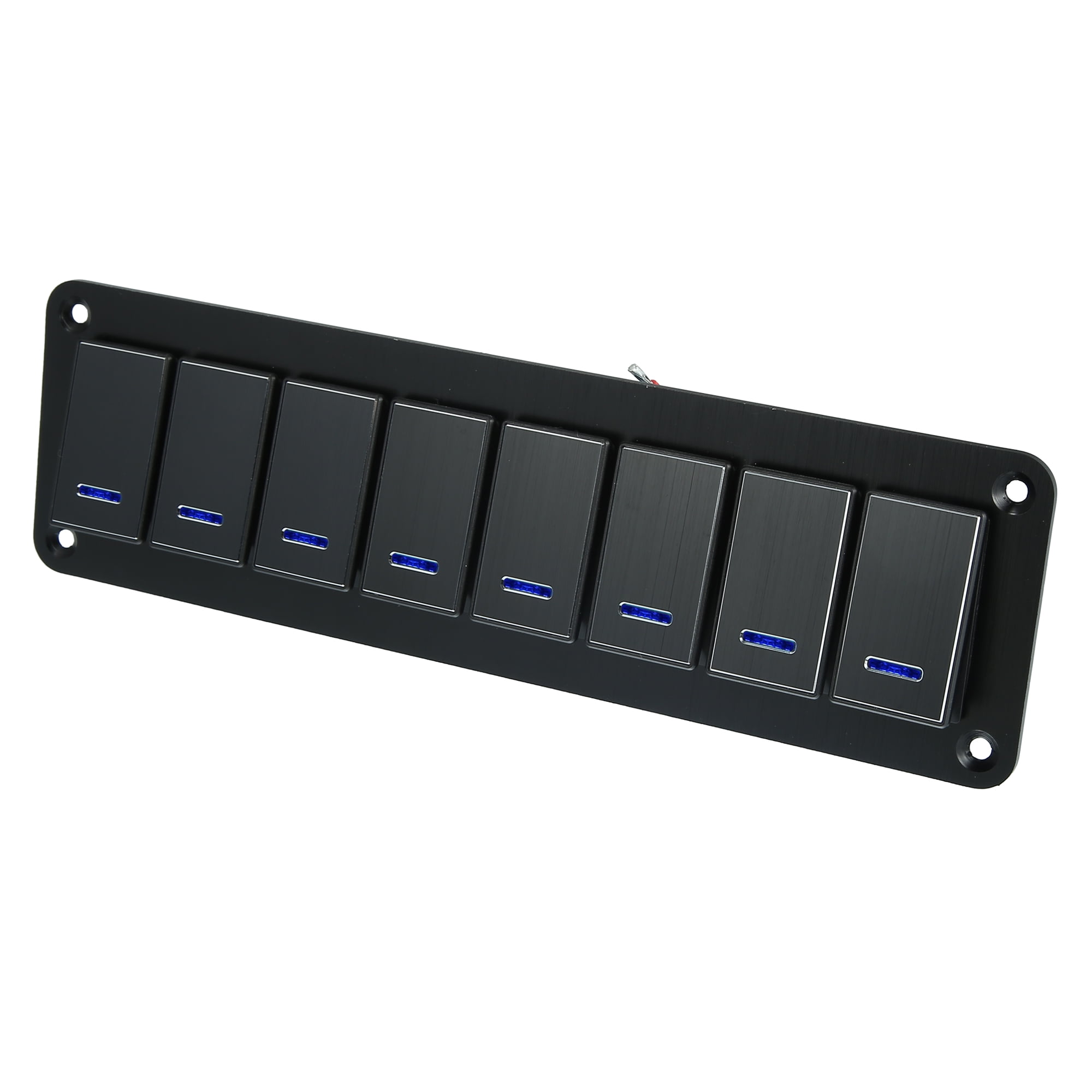 8 Gang Rocker Switch Panel 3 Pin Pre-Wired Toggle Switch Aluminum Alloy ...