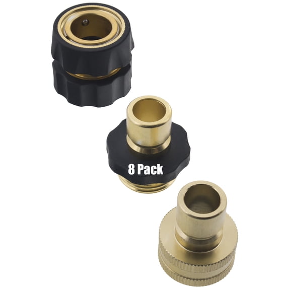 8 Garden Hose Pressure Washer Quick Connector Kit Male Female Nylon Grip